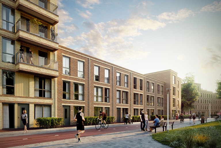 Gezinswoningen Komrij Vanaf Berceusestraat Concept Geschikt Om Te Mailen